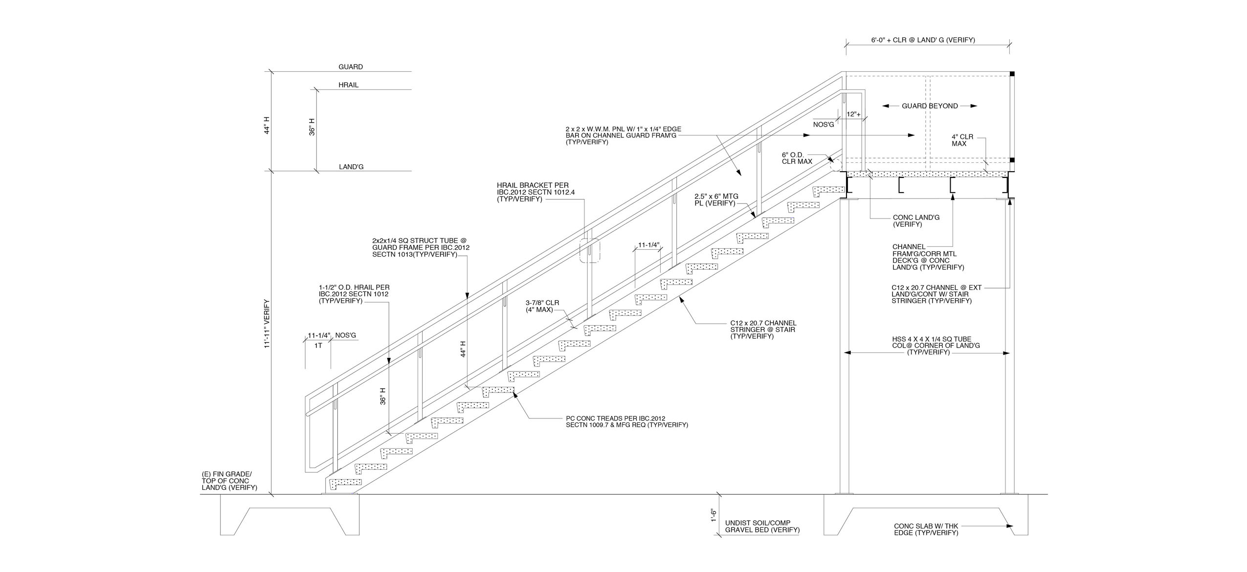 Metal Stair Section Detail